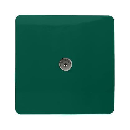 Trendi Switch 1 Gang Female Co-Axial Television Socket in Dark Forest Green