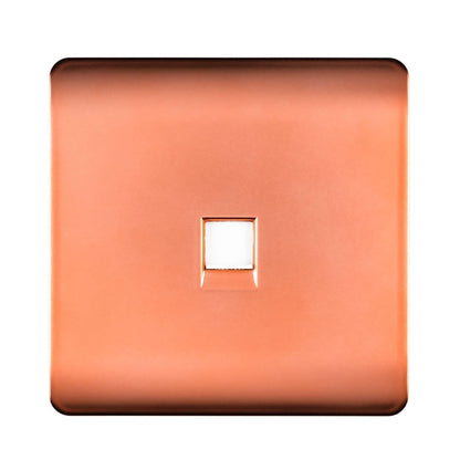 Trendi Switch 1 Gang RJ45 Cat 6 Modern Designer PC Ethernet Socket in Copper