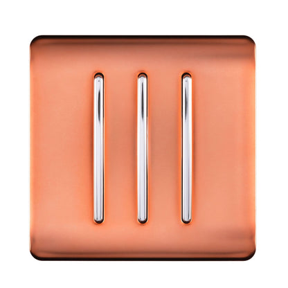 Trendi Switch 3 Gang 1 or 2 way Rocker Light Switch in Copper