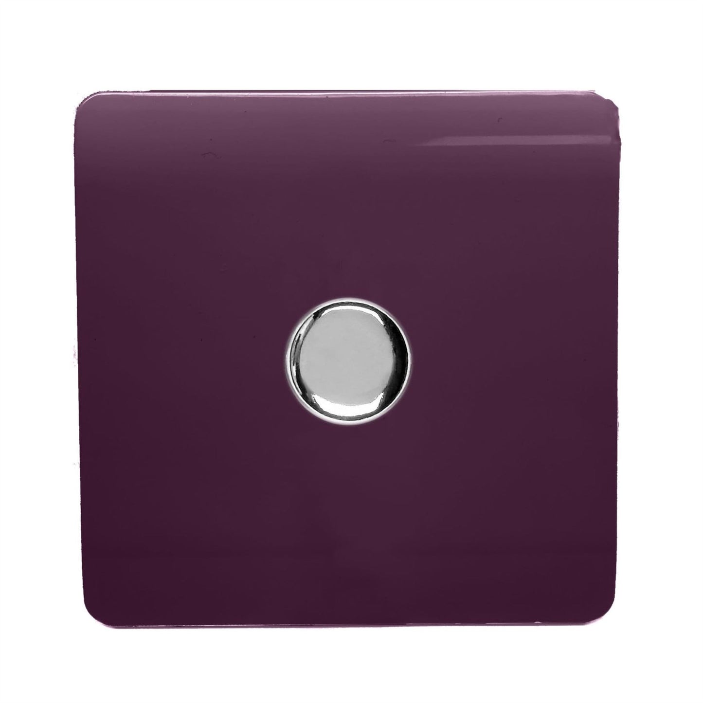 Trendi Switch 1 Gang 1 or 2 way 150w Rotary LED Dimmer Light Switchin Plum Purple