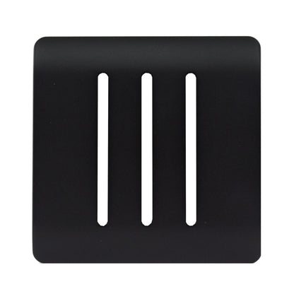Trendi SPARE FACEPLATE For 3 Gang 2 Way 10 Amp Rocker Light Switch Matt Black