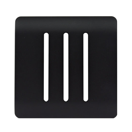 Trendi SPARE FACEPLATE For 3 Gang 2 Way 10 Amp Rocker Light Switch Matt Black