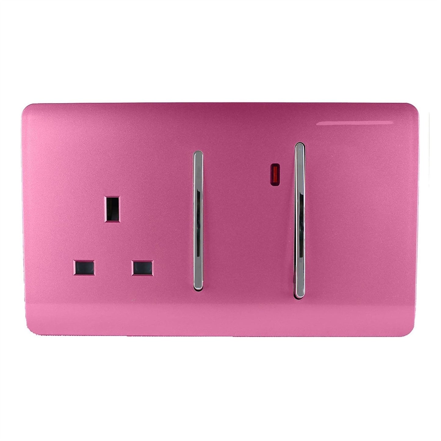 Trendi Switch Spare Faceplate For Cooker Switch & Plug Socket with Neon in Candy Pink