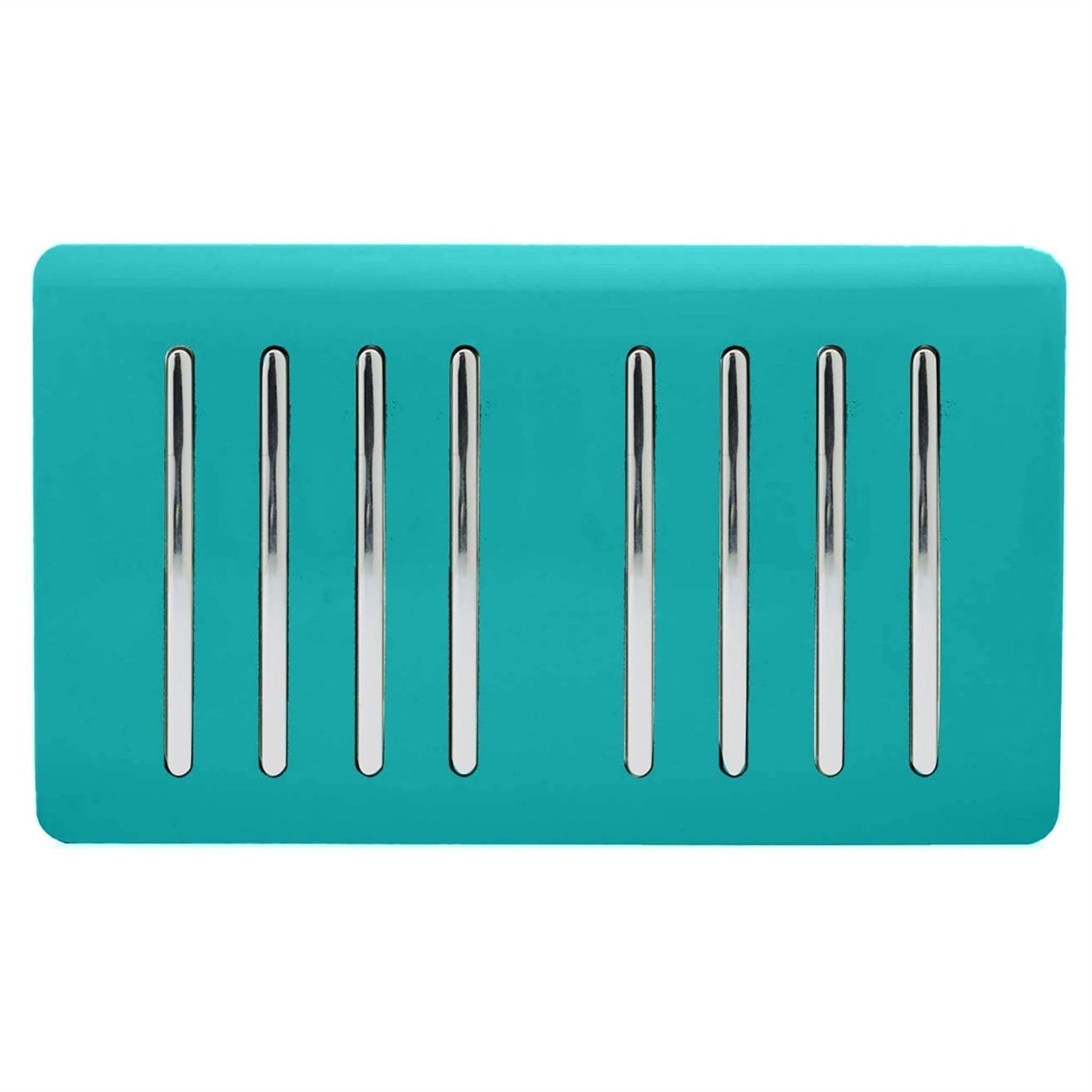 Trendi Switch 8 Gang Spare Faceplate for Modern Designer Light Switch in Bright Teal