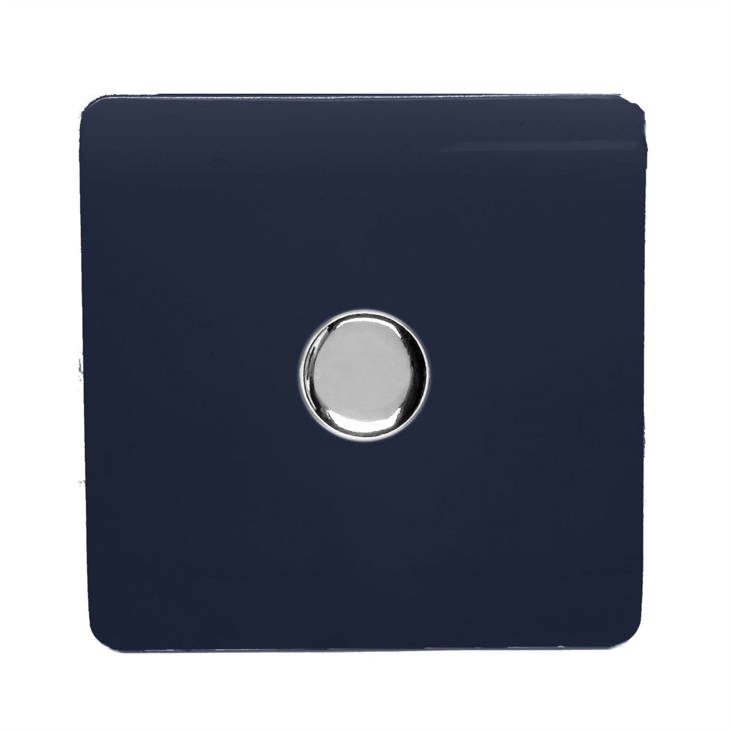 Trendi Switch 1 Gang 1 or 2 way 150w Rotary LED Dimmer Light Switchin Navy Blue