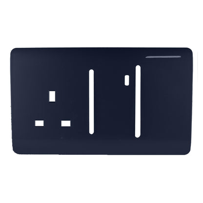 Trendi Switch Spare Faceplate For Cooker Switch & Plug Socket with Neon in Navy Blue