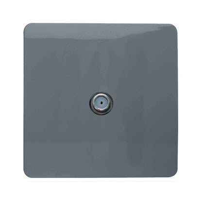 Trendi Switch 1 Gang Male F-Type Satellite Television Socket in Warm Grey