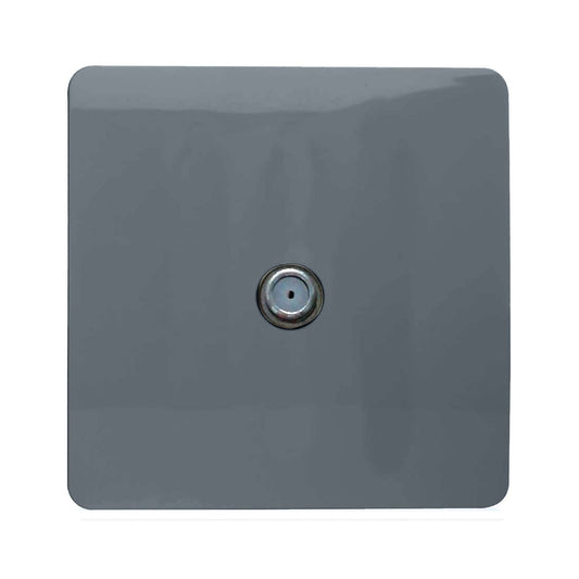 Trendi Switch 1 Gang Male F-Type Satellite Television Socketin Warm Grey
