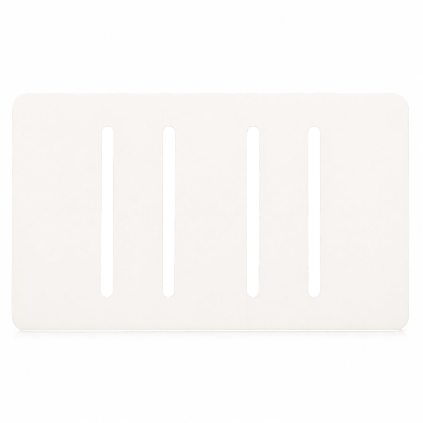 Trendi Switch 4 Gang Spare Twin Faceplate for Modern Designer Light Switch in Matt White