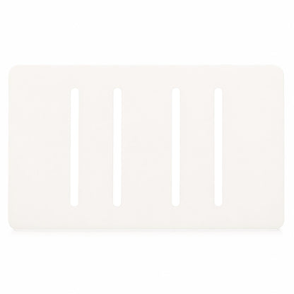 Trendi Switch 4 Gang Spare Twin Faceplate for Modern Designer Light Switch in Matt White