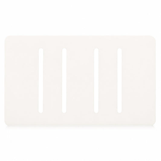 Trendi Switch 4 Gang Spare Twin Faceplate for Modern Designer Light Switch in Matt White