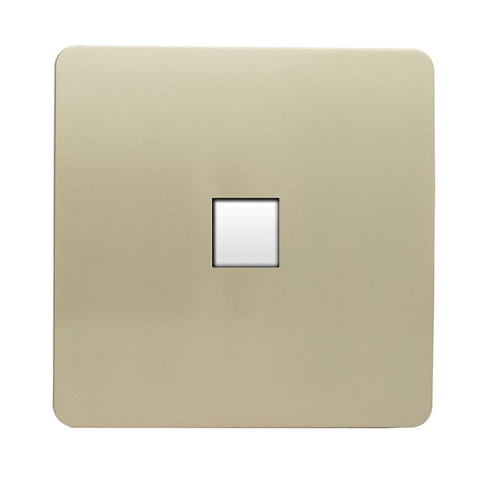 Trendi Switch 1 Gang RJ45 Cat 6 Modern Designer PC Ethernet Socketin Champagne Gold