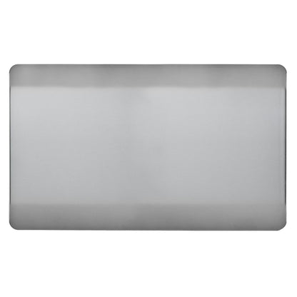 Trendi Switch Double Blanking Plate in Brushed Steel