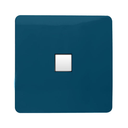 Trendi Switch 1 Gang RJ45 Cat 5e PC Ethernet Socketin Midnight Blue