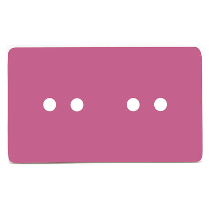 Trendi Switch 4 Gang LED Dimmer Replacement Faceplate in Candy Pink