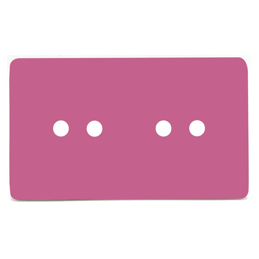 Trendi Switch 4 Gang LED Dimmer Replacement Faceplate in Candy Pink