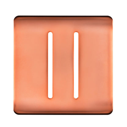 Trendi Switch 2 Gang Spare Faceplate for Modern Designer Light Switch in Copper
