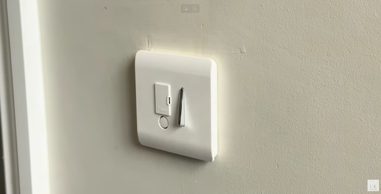 Load video: Installation of the Trendi Switch 13 Amp Modern Glossy Decorative Fused Spur w/ Flex Outlet - ART-FS