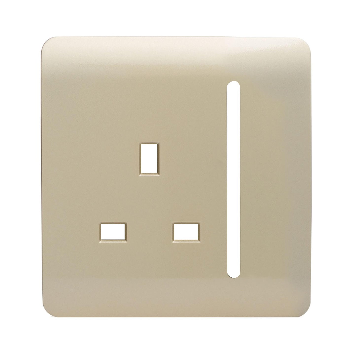 Trendi Switch 1 Gang 13 Amp Switched Spare Faceplate For Modern Designer Plug Socket Champagne Gold