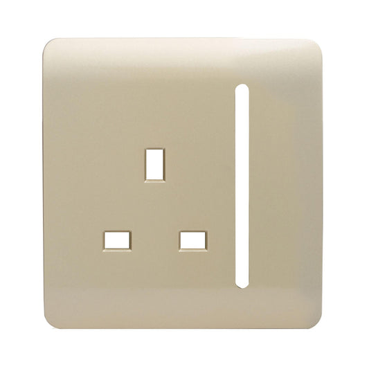 Trendi Switch 1 Gang 13 Amp Switched Spare Faceplate For Modern Designer Plug Socket Champagne Gold