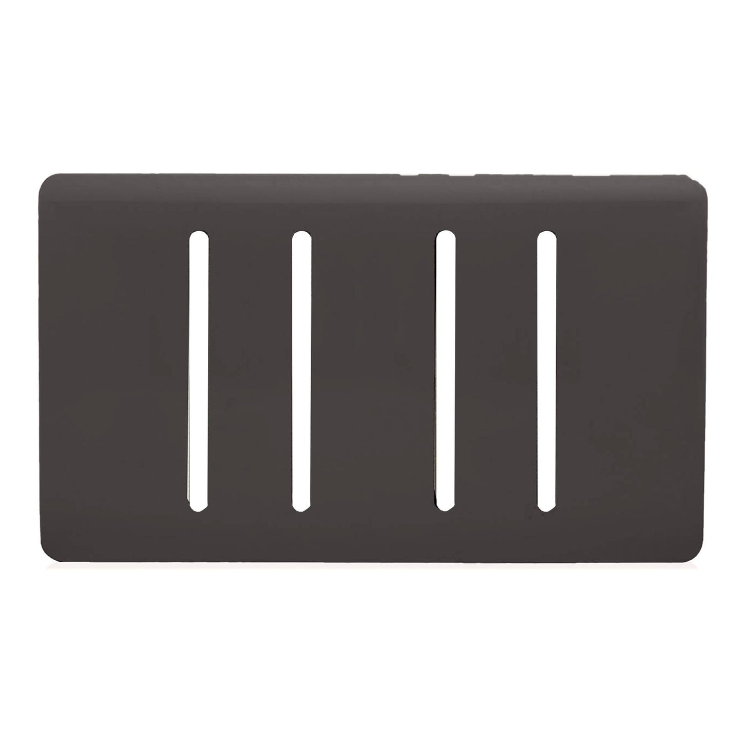 Trendi Switch 4 Gang Spare Twin Faceplate for Modern Designer Light Switch in Dark Mocha Brown