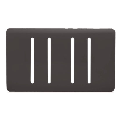 Trendi Switch 4 Gang Spare Twin Faceplate for Modern Designer Light Switch in Dark Mocha Brown