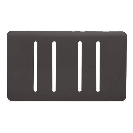 Trendi Switch 4 Gang Spare Twin Faceplate for Modern Designer Light Switch in Dark Mocha Brown