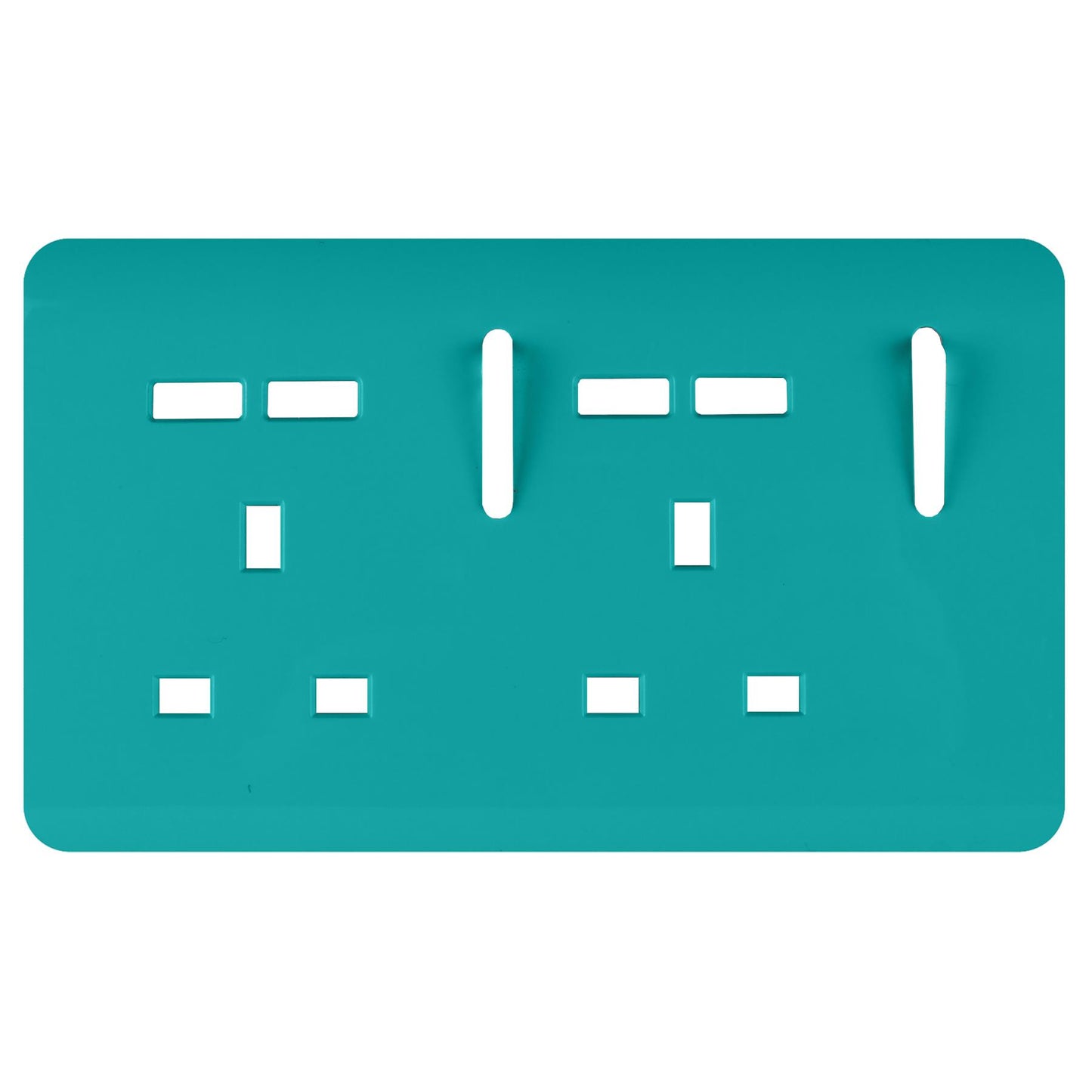 Trendi Switch 2 Gang 4 Port USB Spare Faceplate For Modern Designer Plug Socket in Bright Teal