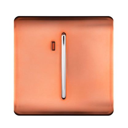 Trendi Switch 1 Gang 45 Amp Cooker Switch with Neon in Copper