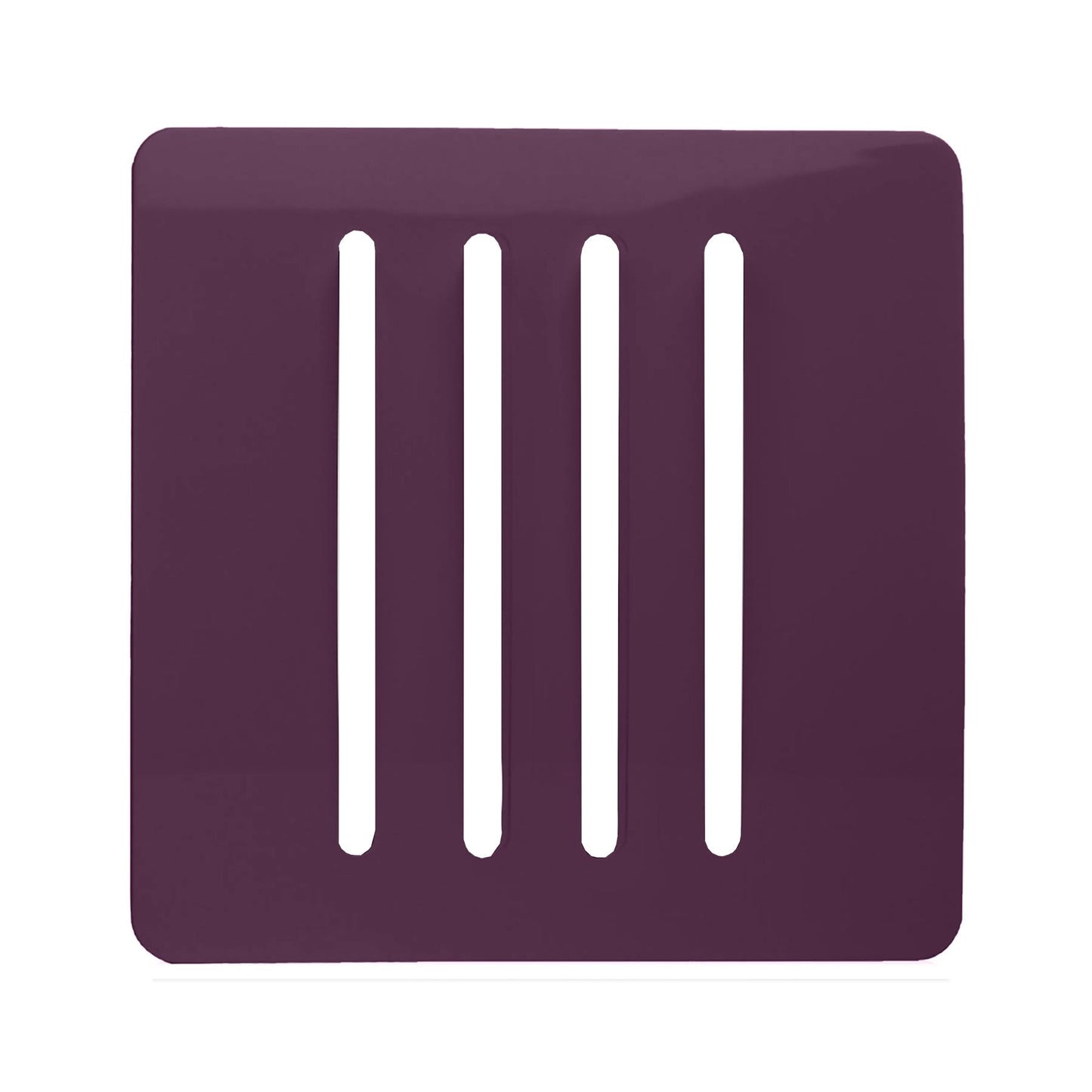 Trendi Switch 4 Gang Spare Faceplate for Modern Designer Light Switch in Plum Purple