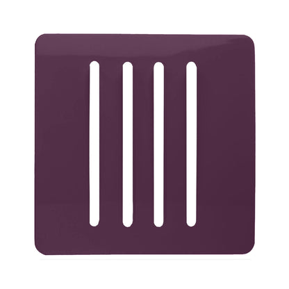 Trendi Switch 4 Gang Spare Faceplate for Modern Designer Light Switch in Plum Purple