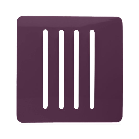 Trendi Switch 4 Gang Spare Faceplate for Modern Designer Light Switch in Plum Purple