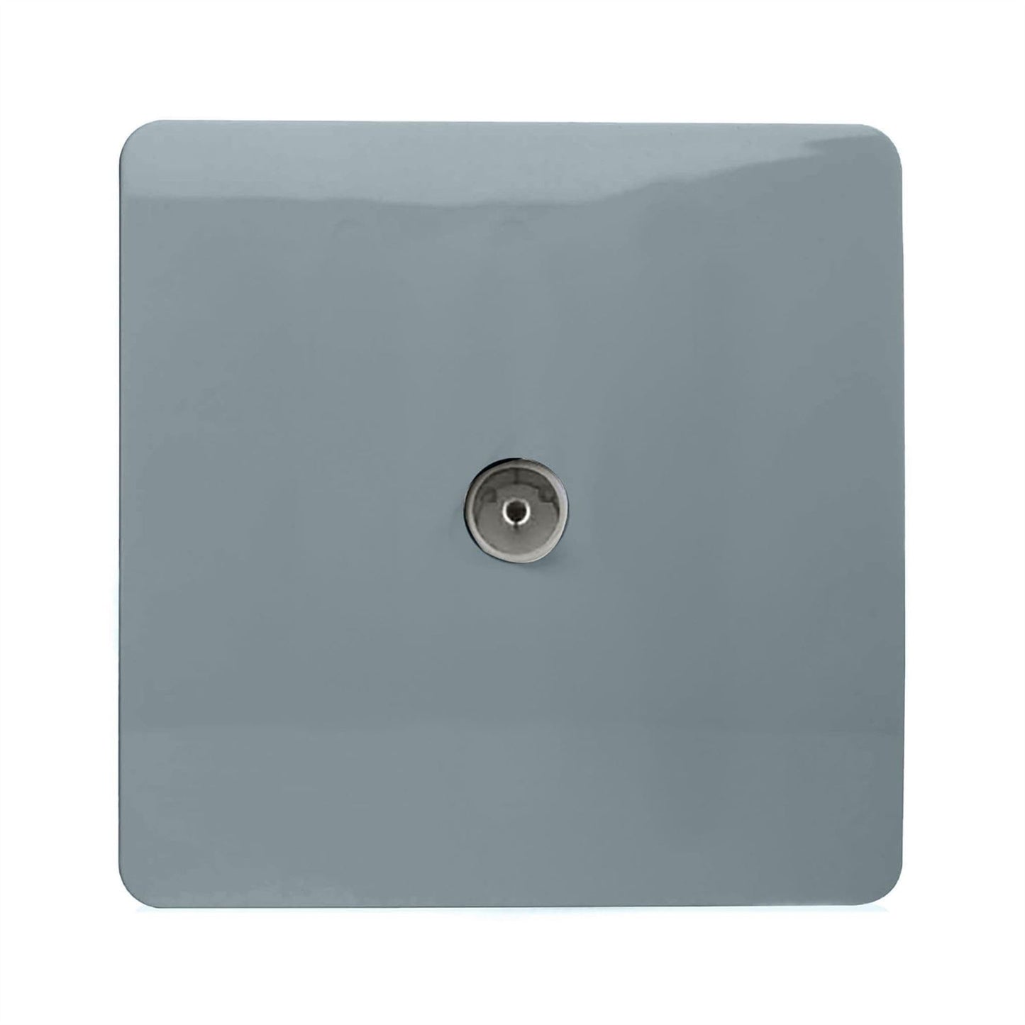 Trendi Switch 1 Gang Spare Faceplate For Co-Axial Modern Designer Television Socket in Cool Grey