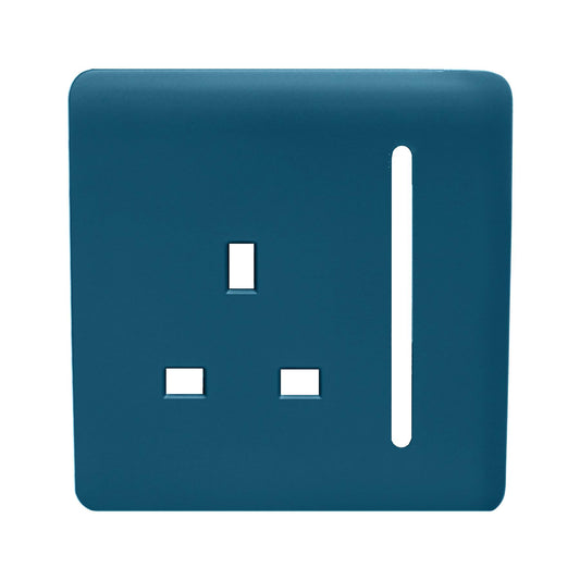 Trendi Switch 1 Gang 13 Amp Switched Spare Faceplate For Modern Designer Plug Socket Midnight Blue