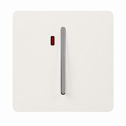 Trendi Switch 1 Gang 20 Amp Heavy Duty Rocker Switch in Matt White - ART-WHS1MWH