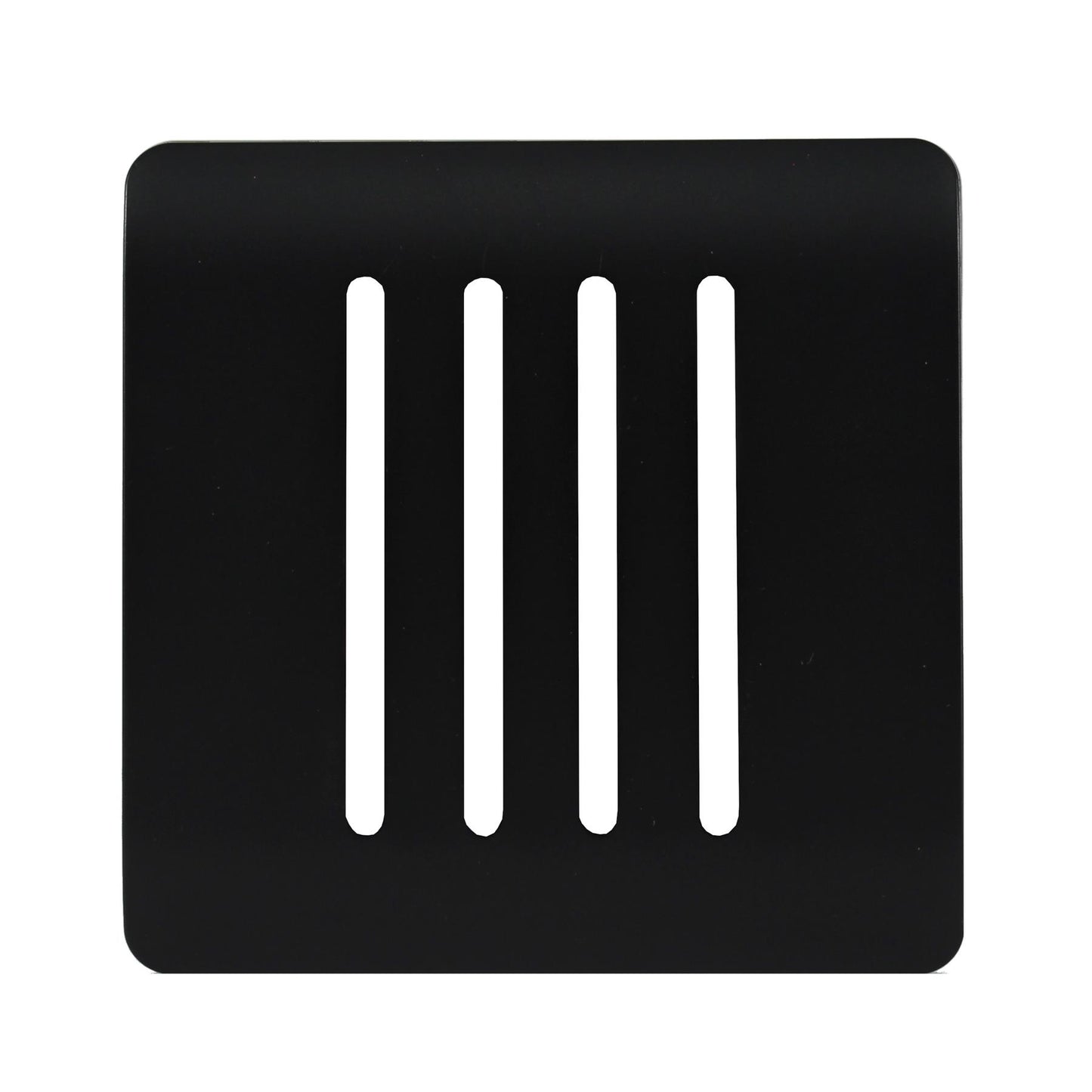 Trendi SPARE FACEPLATE For 4 Gang 2 Way 10 Amp Rocker Light Switch Matt Black