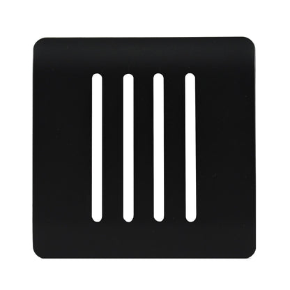 Trendi SPARE FACEPLATE For 4 Gang 2 Way 10 Amp Rocker Light Switch Matt Black