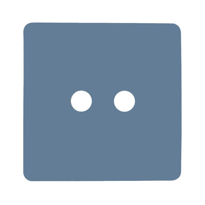 Trendi Switch 2 Gang Spare Faceplate For Co-Axial Modern Designer Television Socket in Sky Blue