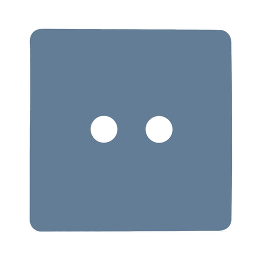 Trendi Switch 2 Gang Spare Faceplate For Co-Axial Modern Designer Television Socket in Sky Blue