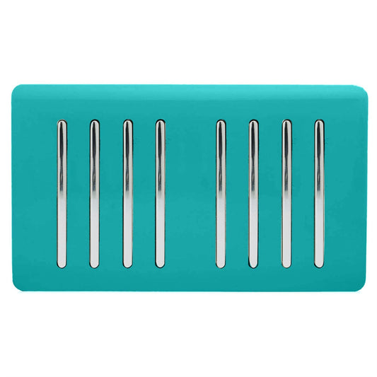 Trendi Switch 8 Gang 1 or 2 Way Light Switchin Bright Teal