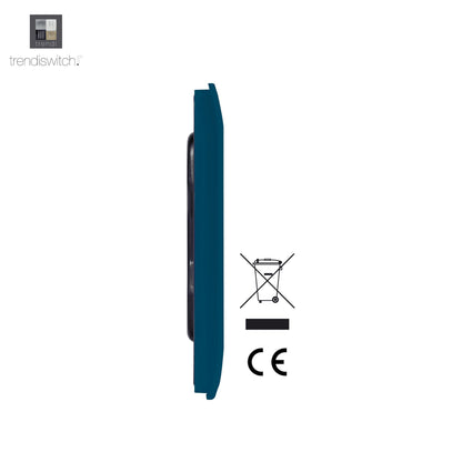 Trendi Switch Double Blanking Plate in Midnight Blue