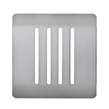 Trendi Switch 4 Gang Spare Faceplate for Modern Designer Light Switch in Brushed Steel