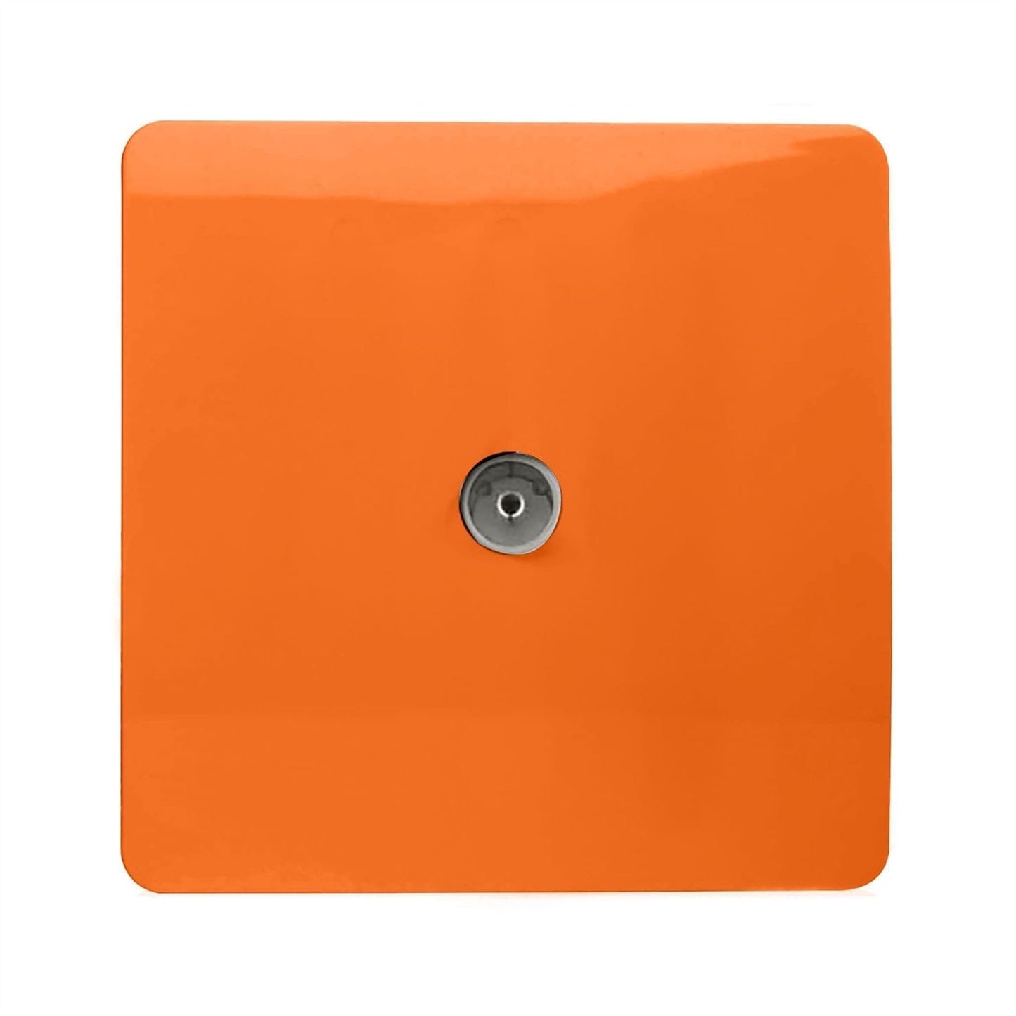Trendi Switch 1 Gang Spare Faceplate For Co-Axial Modern Designer Television Socket Sunset Orange