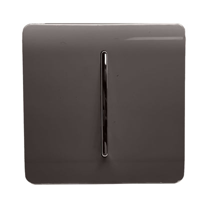 Trendi Switch 1 Gang Intermediate Rocker Light Switch in Dark Mocha Brown