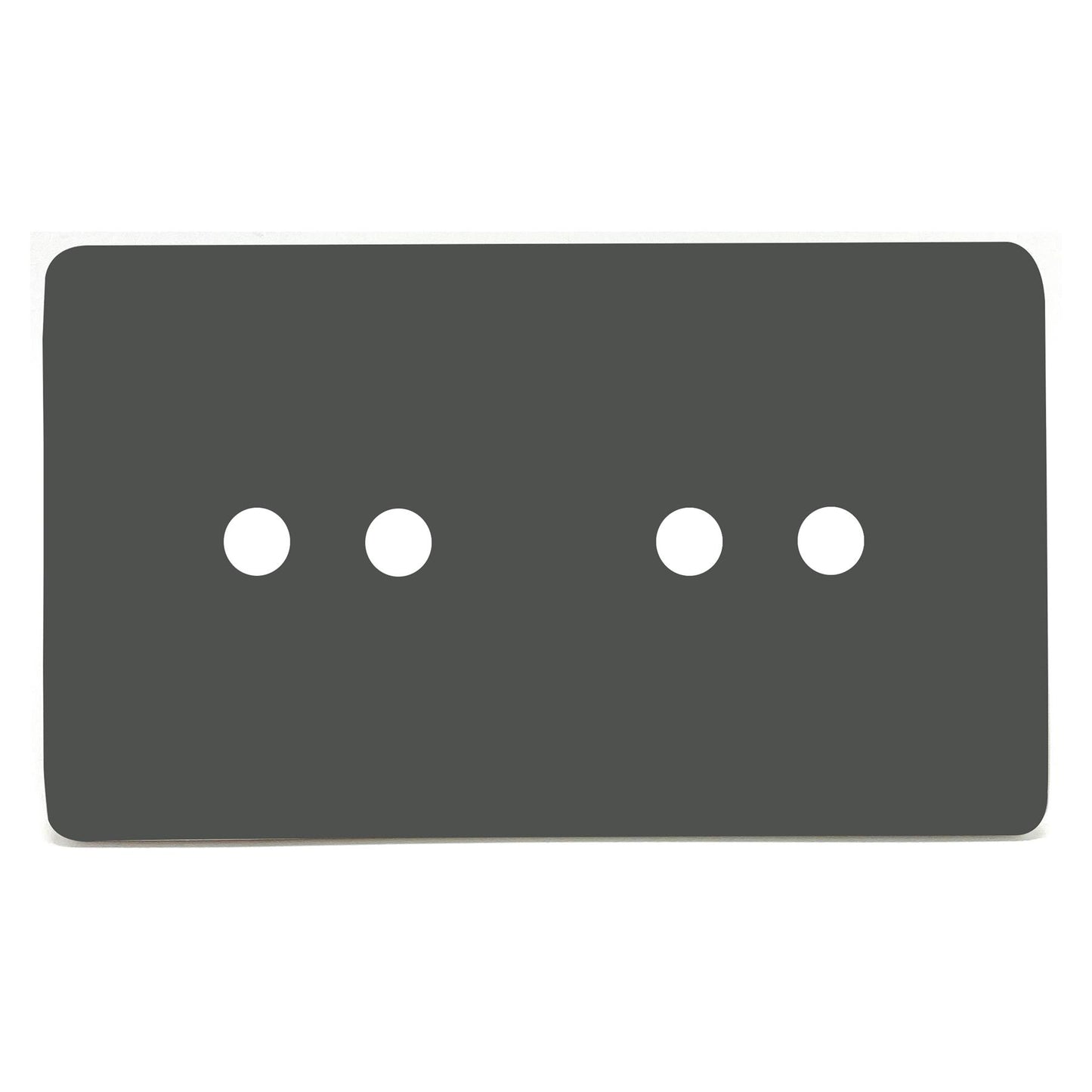Trendi Switch 4 Gang LED Dimmer Replacement Faceplate in Charcoal Grey