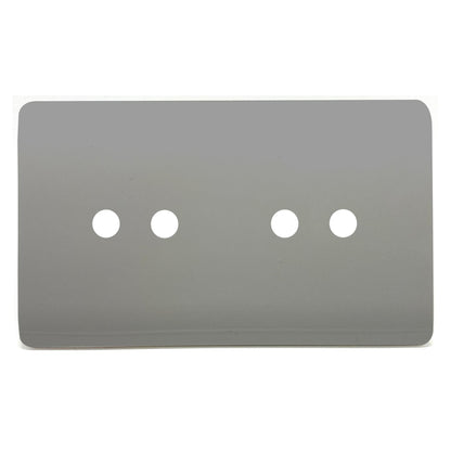 Trendi Switch 4 Gang LED Dimmer Replacement Faceplate in Light Grey