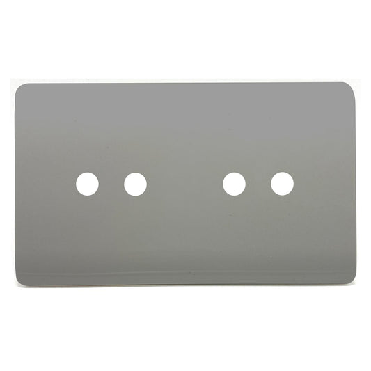Trendi Switch 4 Gang LED Dimmer Replacement Faceplate in Light Grey