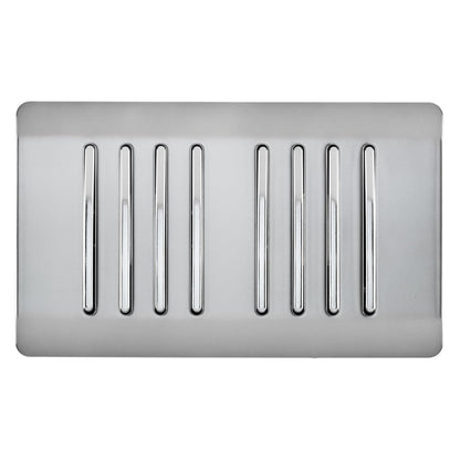 Trendi Switch 8 Gang 1 or 2 Way Light Switch in Brushed Steel