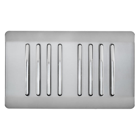 Trendi Switch 8 Gang 1 or 2 Way Light Switchin Brushed Steel