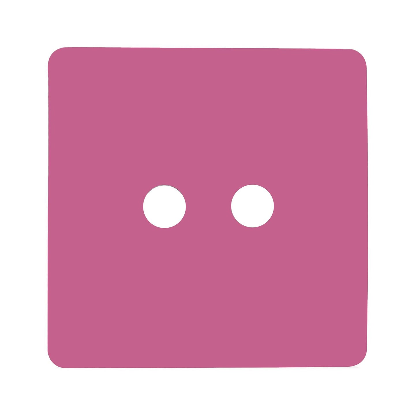 Trendi Switch 2 Gang Spare Faceplate For Co-Axial Modern Designer Television Socket in Candy Pink